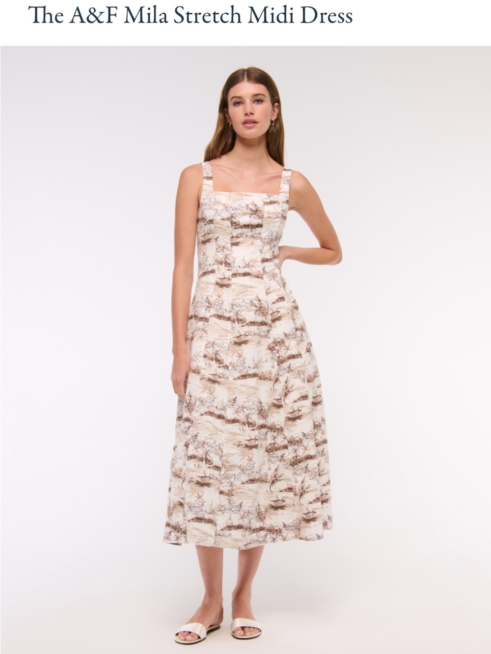 Abercrombie & Fitch Mila Stretch Midi Dress